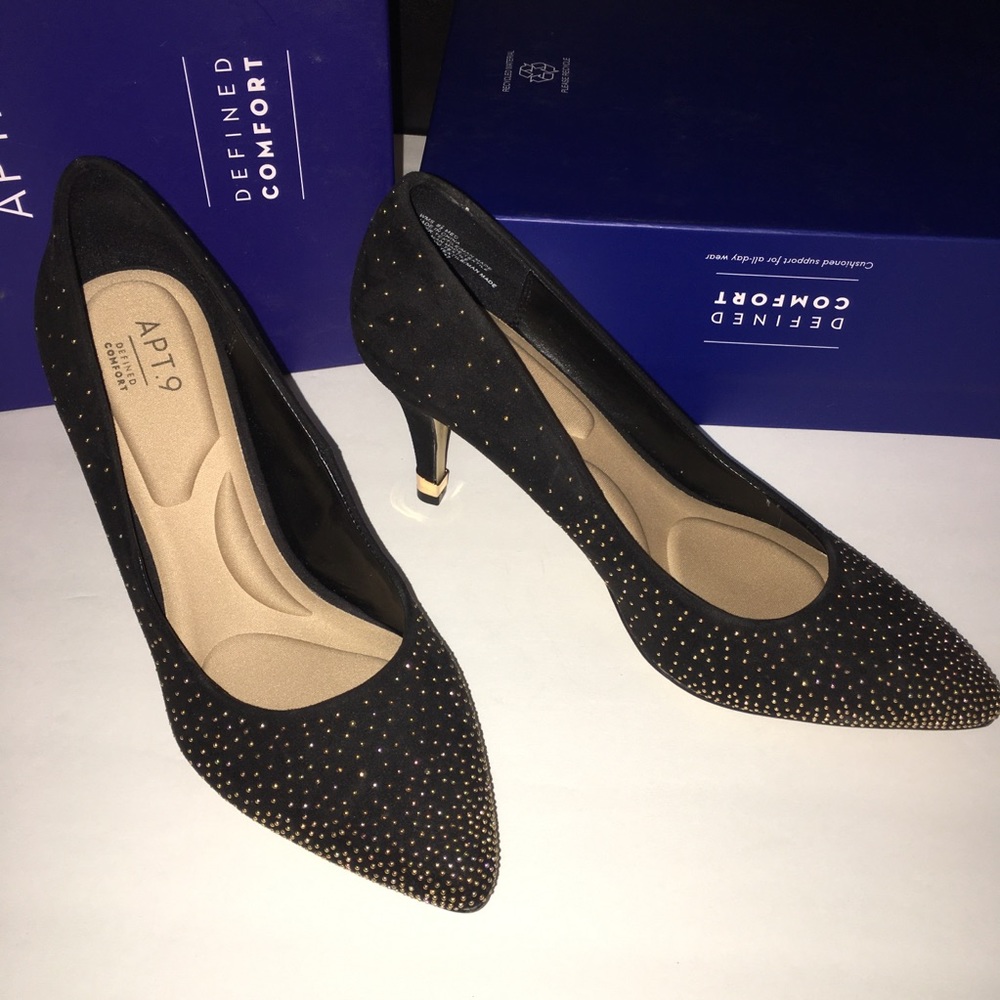 APT. 9 Defined Comfort Black Heels *w/Box